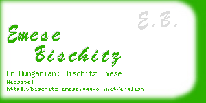 emese bischitz business card